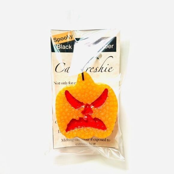 HALLOWEEN Jack-o-lantern Car Freshies Yellow/Red - Picture 1 of 4